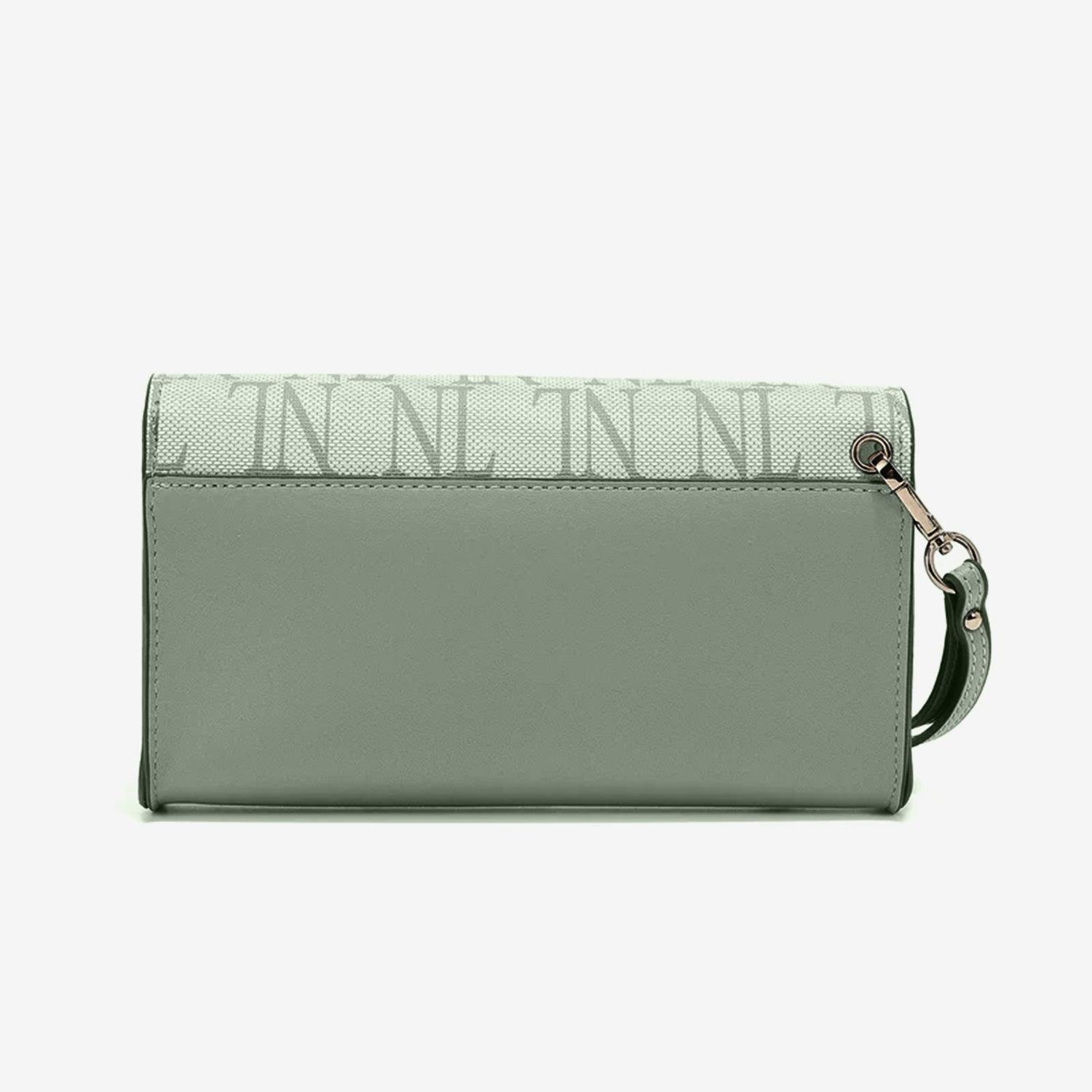 a women's wallet with a zipper