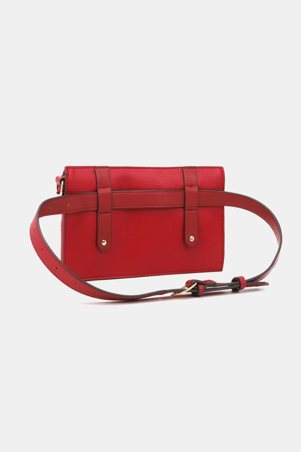 Nicole Lee USA Multi-Pocket Leather Fanny Pack Women - MXSTUDIO.COM