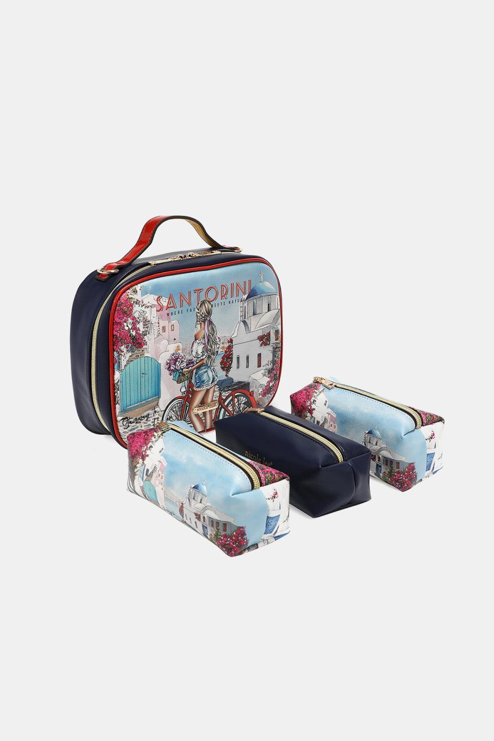 Nicole Lee USA Printed Leather 4 Piece Women Bag Set - MXSTUDIO.COM