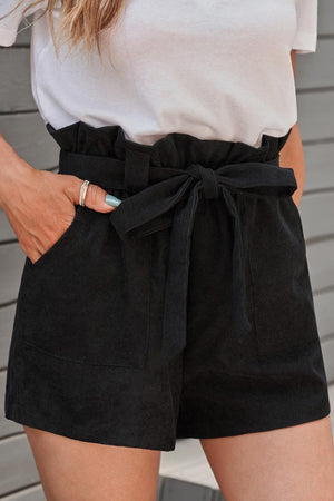 Nifty Tie Waist Belted Shorts - MXSTUDIO.COM