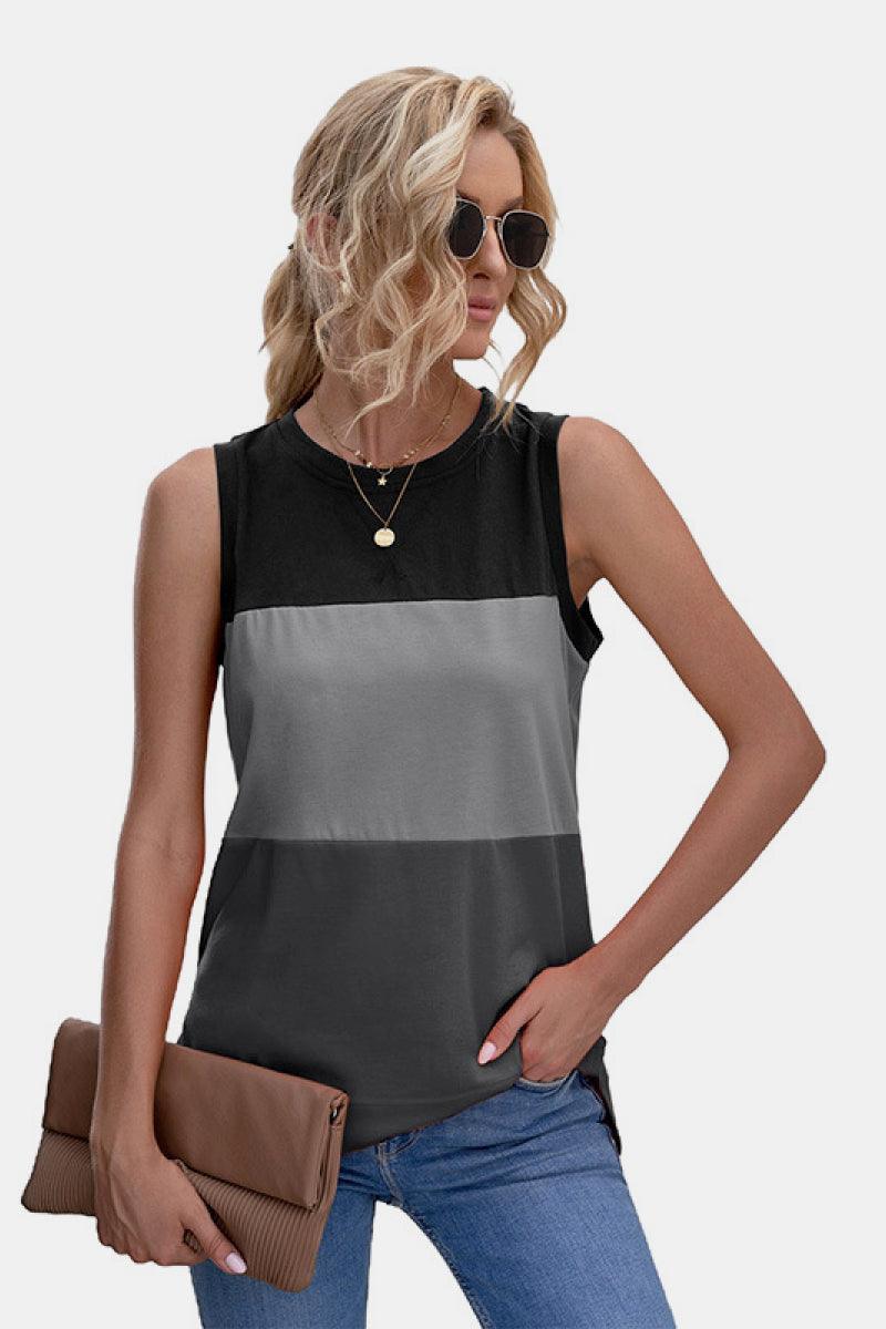 No Ordinary Day Relax Fit Round Neck Tank Top - MXSTUDIO.COM