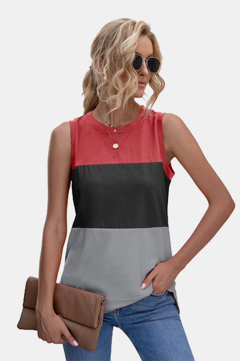 No Ordinary Day Relax Fit Round Neck Tank Top - MXSTUDIO.COM