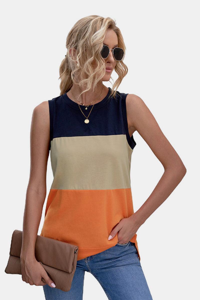 No Ordinary Day Relax Fit Round Neck Tank Top - MXSTUDIO.COM