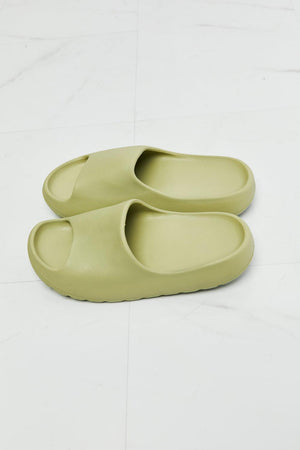 Nook Joi Safe Haven Open Toe Womens Green Slides - MXSTUDIO.COM