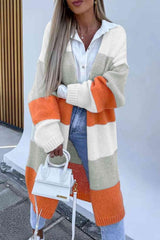 Notable Warmth Knit Striped Duster Cardigan-MXSTUDIO.COM