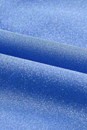 a close up of a blue fabric