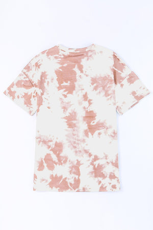 Off The Grid Short Sleeve Tie Dye Tunic - MXSTUDIO.COM