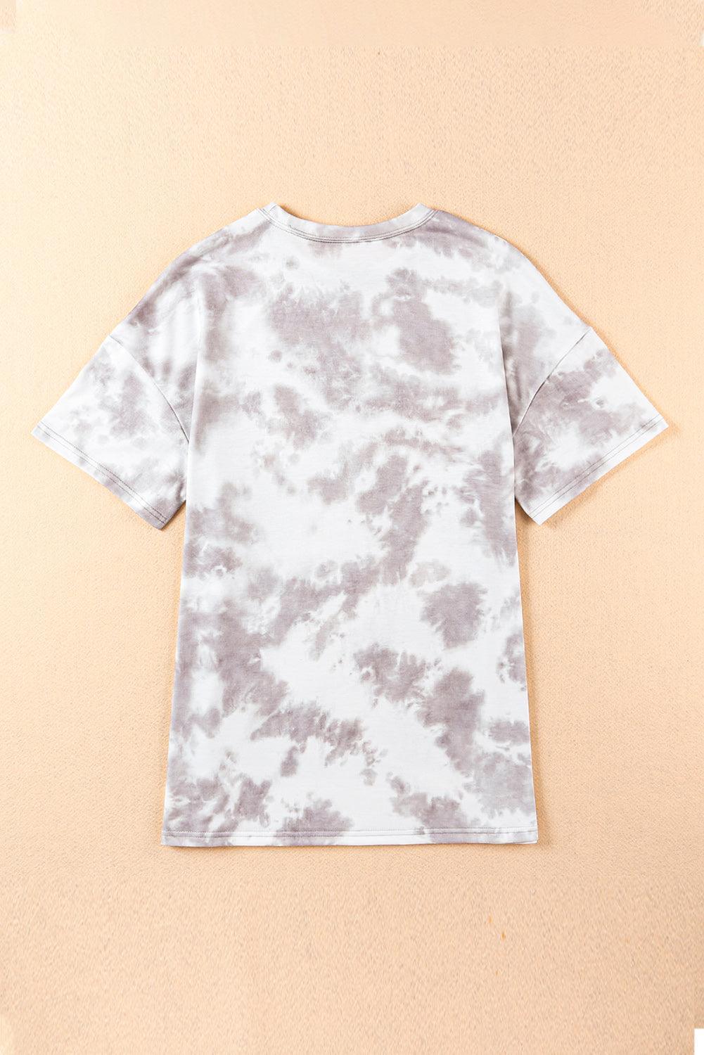 Off The Grid Short Sleeve Tie Dye Tunic - MXSTUDIO.COM