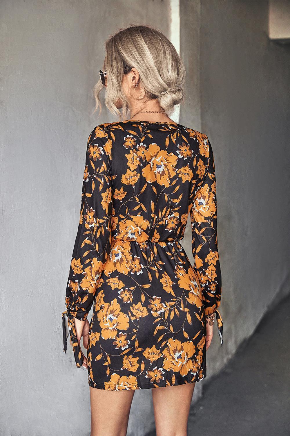 On Fleek Floral Cutout Mini Dress - MXSTUDIO.COM