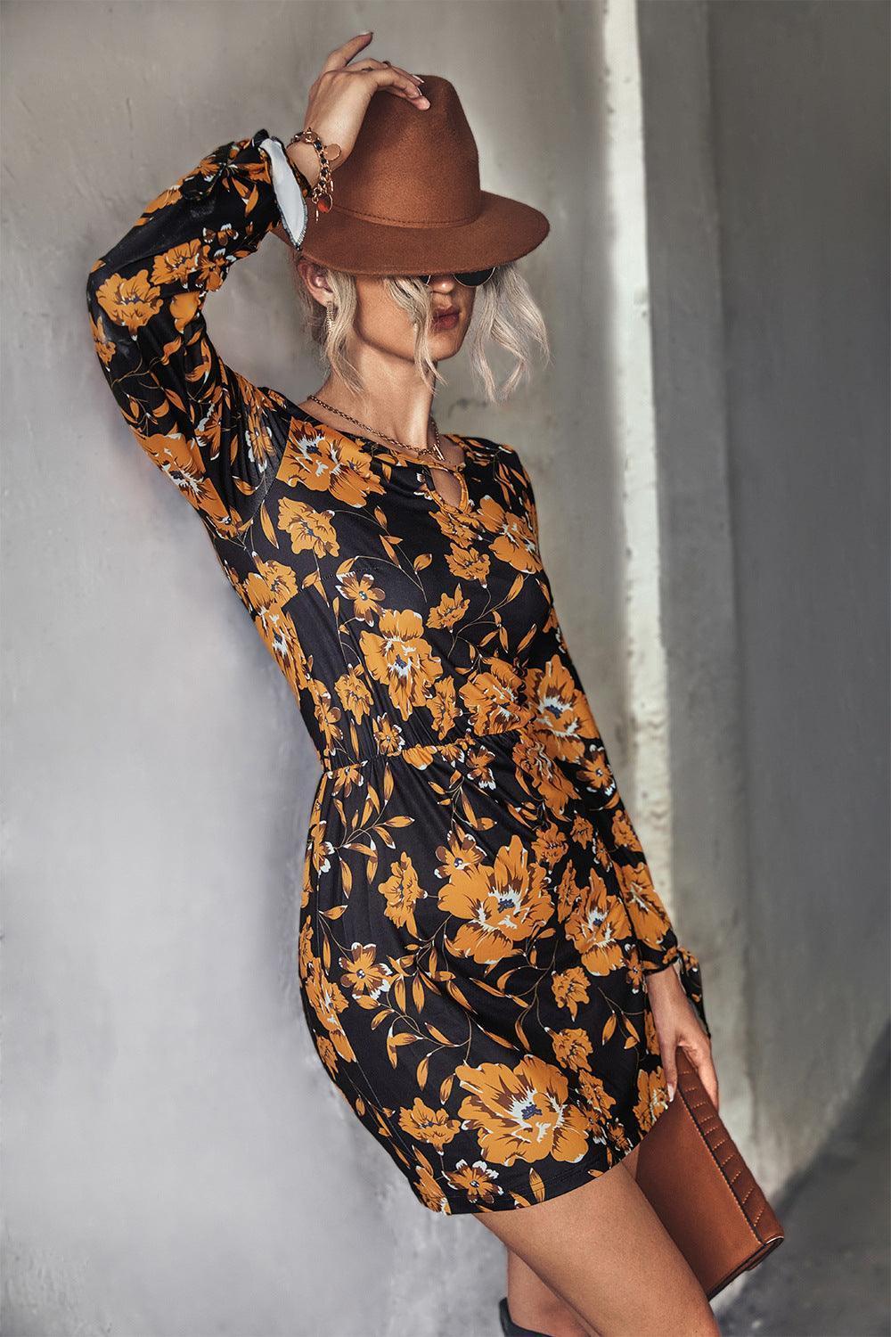 On Fleek Floral Cutout Mini Dress - MXSTUDIO.COM