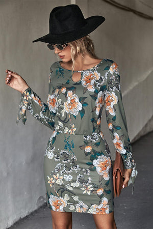 On Fleek Floral Cutout Mini Dress - MXSTUDIO.COM