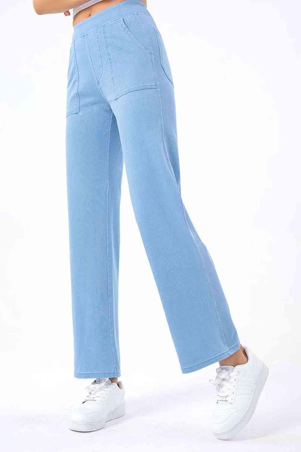 On The Go Spandex Mid Rise Straight Leg Jeans - MXSTUDIO.COM