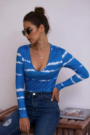 Oozing Confidence V Neck Long Sleeve Top - MXSTUDIO.COM