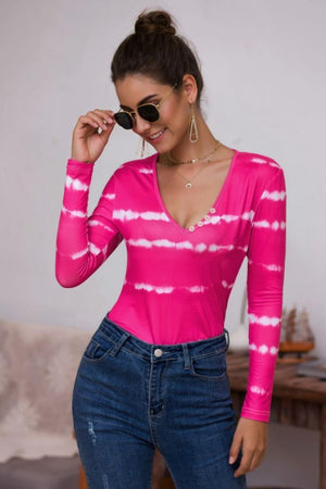 Oozing Confidence V Neck Long Sleeve Top - MXSTUDIO.COM