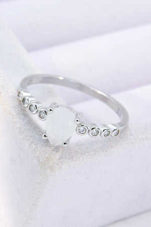 Optimal Fit Teardrop Natural Moonstone Ring - MXSTUDIO.COM