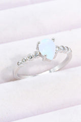 Optimal Fit Teardrop Natural Moonstone Ring - MXSTUDIO.COM