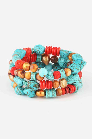 Optimistic Mix Stone Multicolor Layered Bracelet-MXSTUDIO.COM