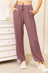 Orderly Women's Plus Size Drawstring Pants - MXSTUDIO.COM