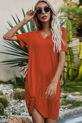 Out And About Twisted Tie Dye Tee Shirt Dress - MXSTUDIO.COM