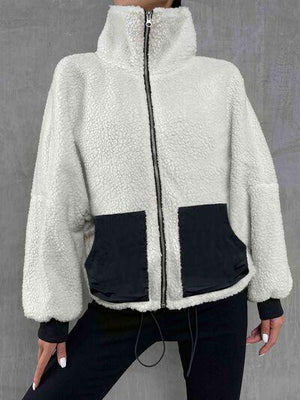 Outstanding Warmth Zip Up Fleece Jacket-MXSTUDIO.COM