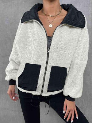 Outstanding Warmth Zip Up Fleece Jacket-MXSTUDIO.COM