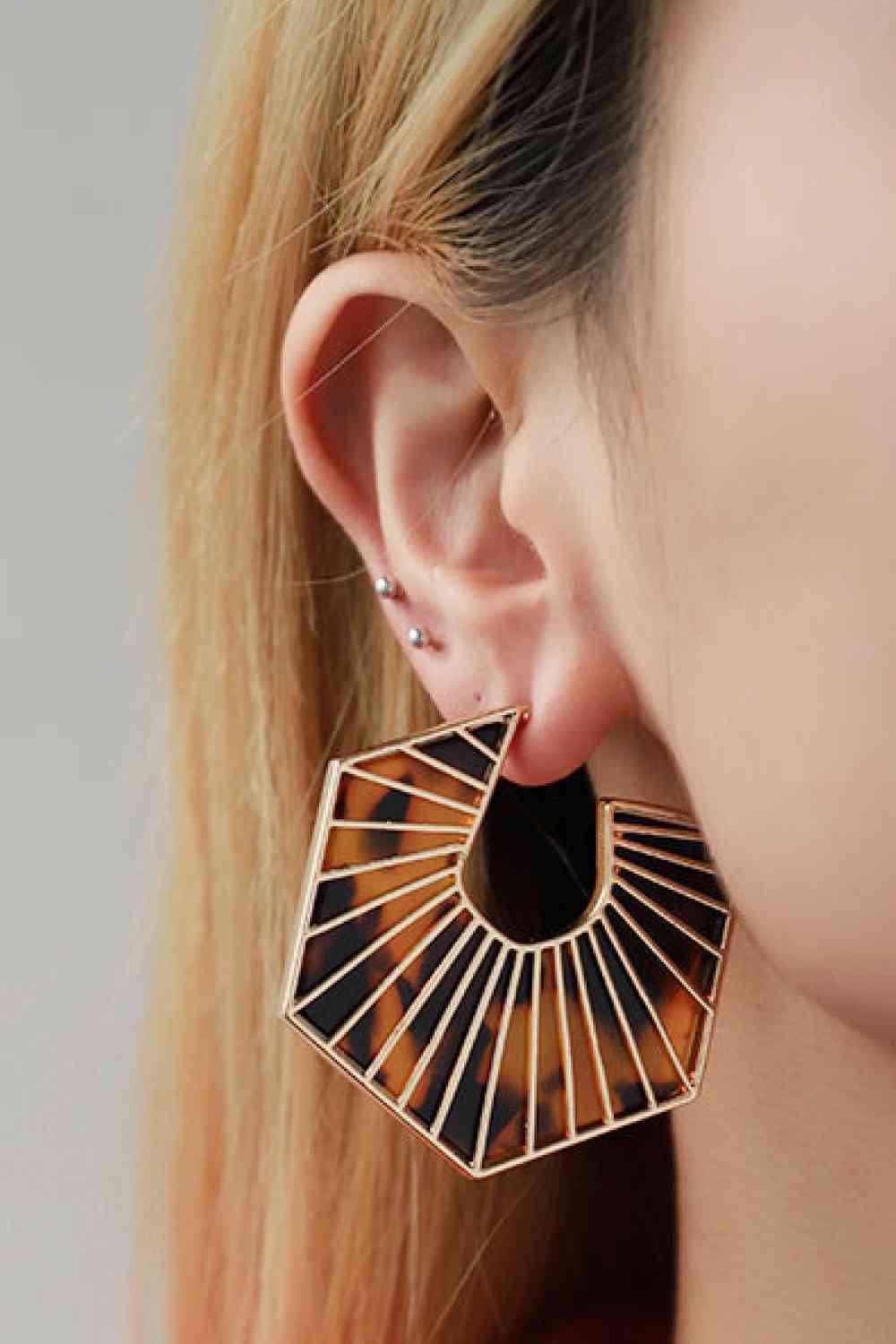 Own The Day Alloy Geometric Earrings-MXSTUDIO.COM