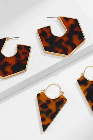 Own The Day Alloy Geometric Earrings-MXSTUDIO.COM