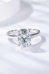 Passionate 2.5 Carat Moissanite Oval Solitaire Ring - MXSTUDIO.COM