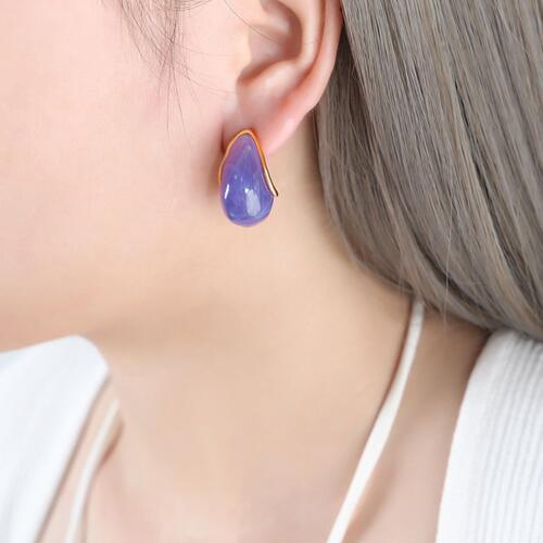 Peak Style Resin Teardrop Earrings-MXSTUDIO.COM