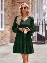 Perfect Weekend A-Line Mini Long Sleeve Dress - MXSTUDIO.COM