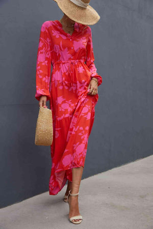 a woman in a red dress and straw hat