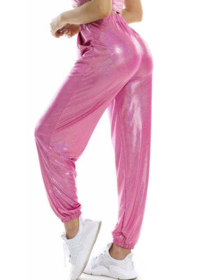 Perform In Style Tapered Leg Glitter Pants - MXSTUDIO.COM