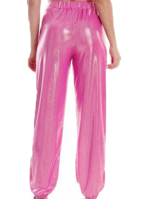 Perform In Style Tapered Leg Glitter Pants - MXSTUDIO.COM