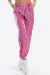 Perform In Style Tapered Leg Glitter Pants - MXSTUDIO.COM