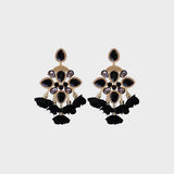 Phenomenal Flower Shape Rhinestone Dangle Earrings-MXSTUDIO.COM