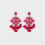 Phenomenal Flower Shape Rhinestone Dangle Earrings-MXSTUDIO.COM