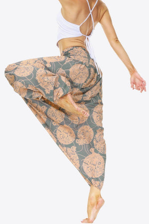 Phenomenal Smocked Long Yoga Harem Pants - MXSTUDIO.COM