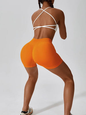 Physically Fit Spandex Sports Yoga Shorts - MXSTUDIO.COM