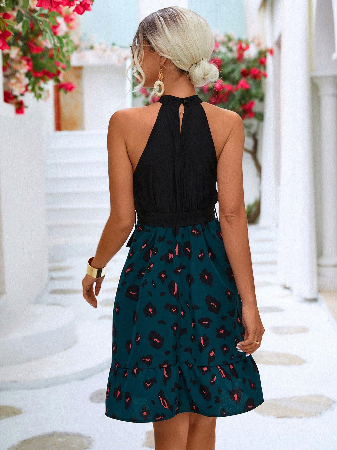 Picture-Perfect Color Block Sleeveless Mini Dress - MXSTUDIO.COM