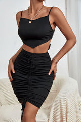 Picture-Perfect Crop Top and Ruched Skirt Set - MXSTUDIO.COM