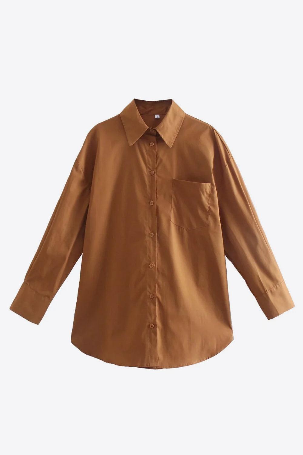 Plain Yet Sophisticated Button Down Collared Shirt - MXSTUDIO.COM