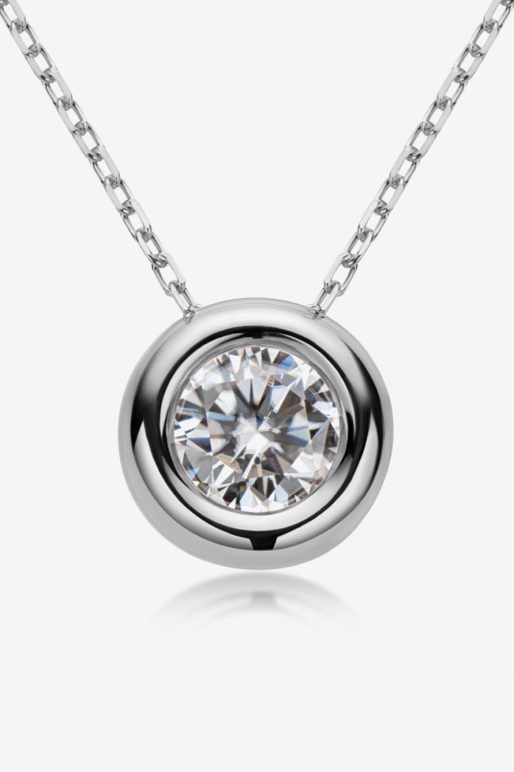 Plausible 1 Carat Moissanite Necklace Womens - MXSTUDIO.COM