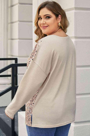 Playful Multicolor Plus Size V-Neck Sweater - MXSTUDIO.COM