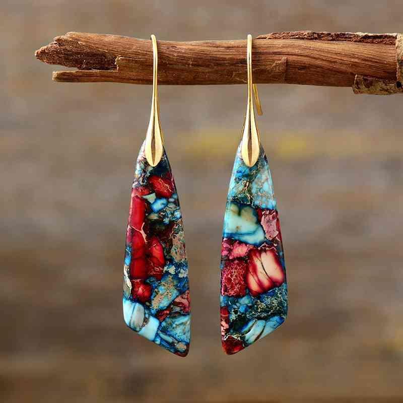 Pleasantly Created Geometric Dangle Earrings-MXSTUDIO.COM