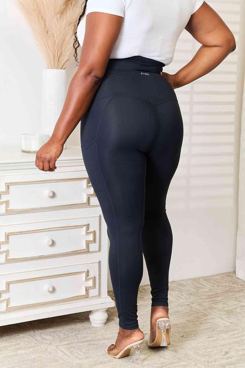 Plus Size High Rise Corset Waist Trainer Leggings - MXSTUDIO.COM