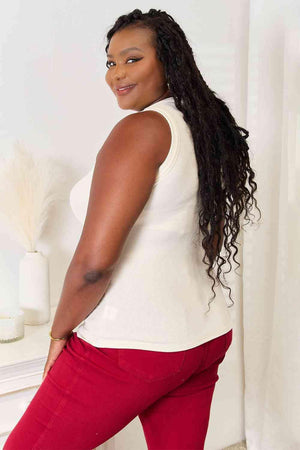 Plus Size Sleeveless Womens Round Neck Tank Top - MXSTUDIO.COM