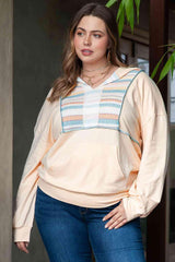 Plus Size Women's Long Sleeve Hoodie - MXSTUDIO.COM