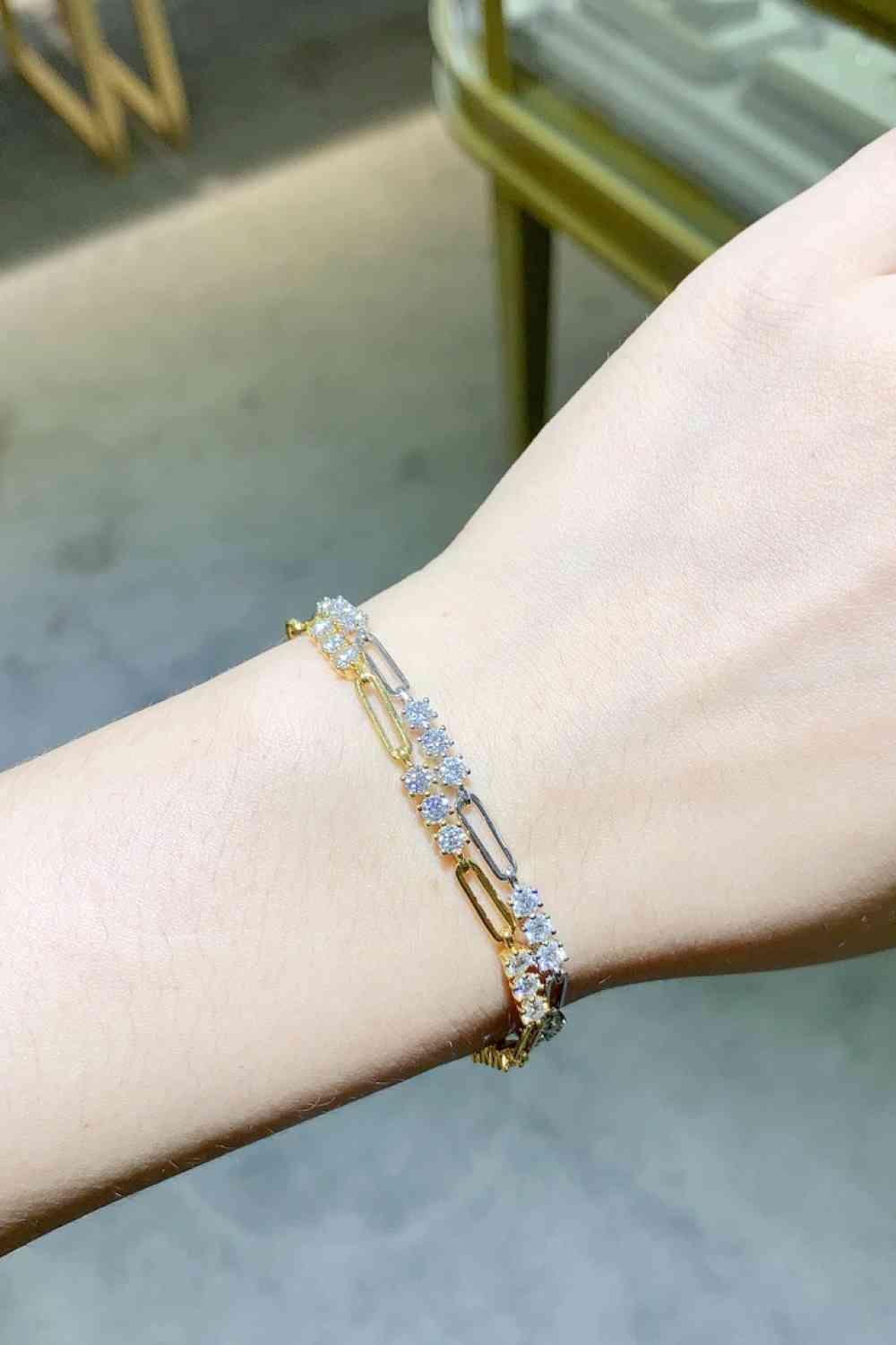 Polished Brilliance 1.8 Carat Moissanite Bracelet-MXSTUDIO.COM