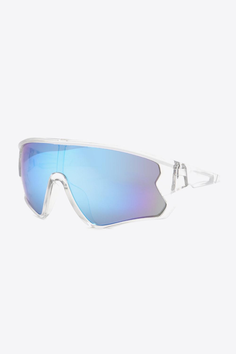 Polycarbonate Frame Aviator Shield Sunglasses - MXSTUDIO.COM
