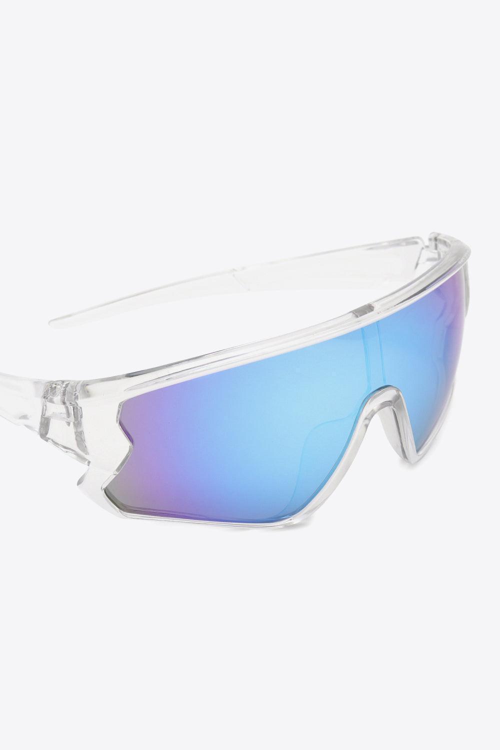 Polycarbonate Frame Aviator Shield Sunglasses - MXSTUDIO.COM